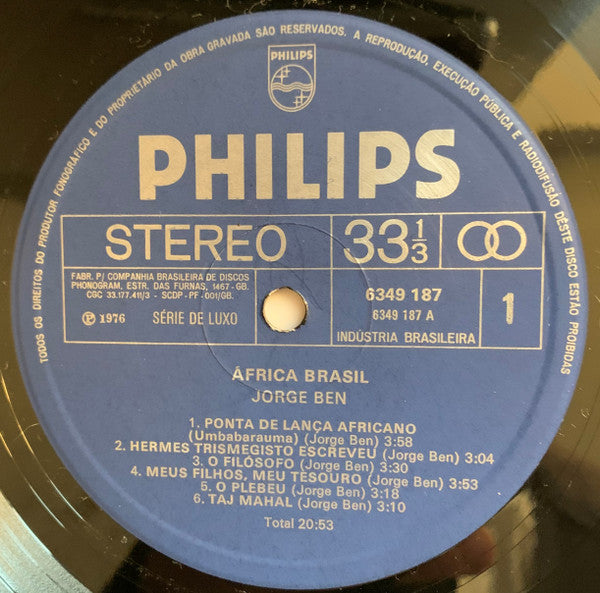 África Brasil by Jorge Ben, at the best price. – R-51RECORDS