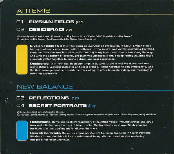 Artemis / New Balance - Elysian Fields / Desideradi / Reflections / Secret Portraits