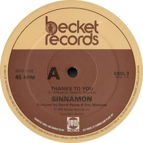 Sinnamon - Thanks To You