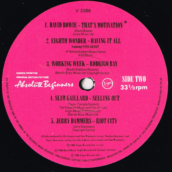 Various - Absolute Beginners - The Musical (Songs From The Original Motion Picture)