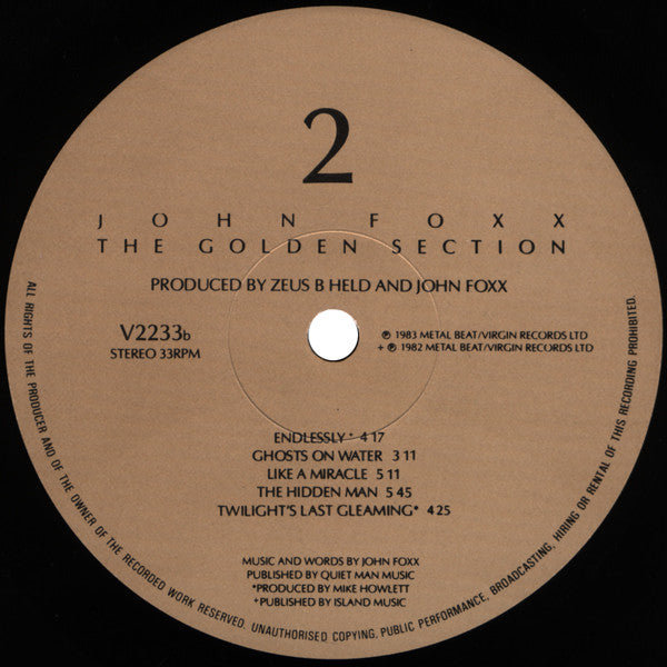 John Foxx - The Golden Section