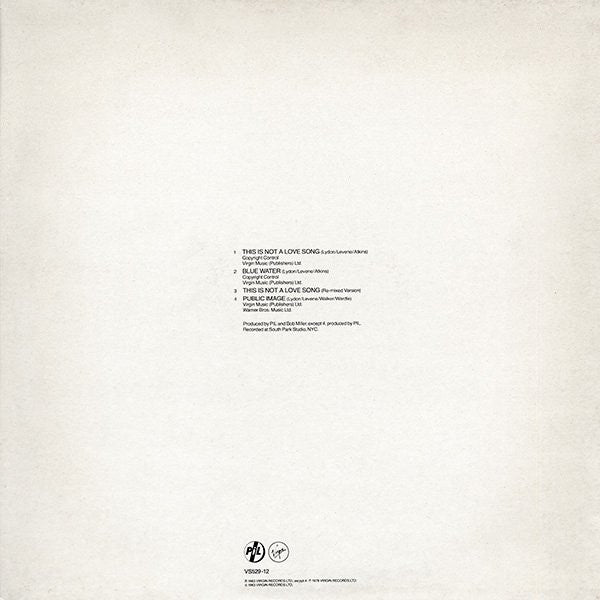 Public Image Limited - This Is Not A Love Song