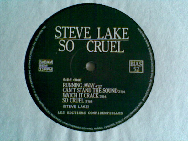 Steve Lake - So Cruel
