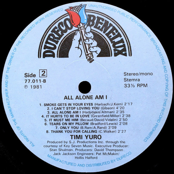 Timi Yuro - All Alone Am I