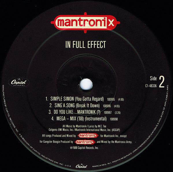 Mantronix - In Full Effect