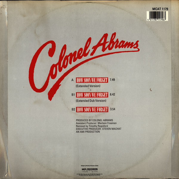 Colonel Abrams - How Soon We Forget