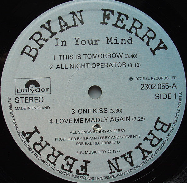 Bryan Ferry - In Your Mind