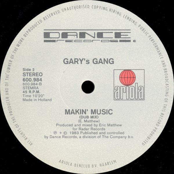 Gary's Gang - Makin' Music