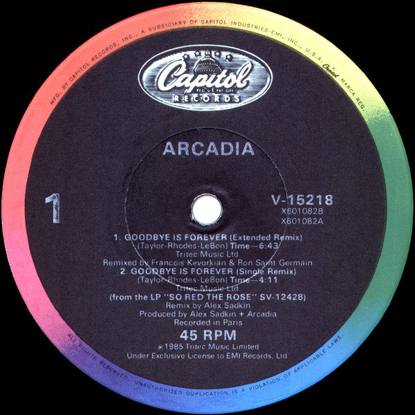 Arcadia (3) - Goodbye Is Forever