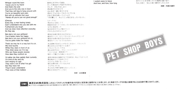 Pet Shop Boys - Behaviour = ビヘイヴィアー 薔薇の旋律