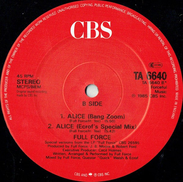 Full Force - Alice, I Want You Just For Me!
