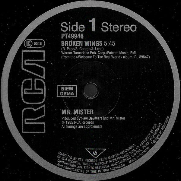 Mr. Mister - Broken Wings (Extended Version)