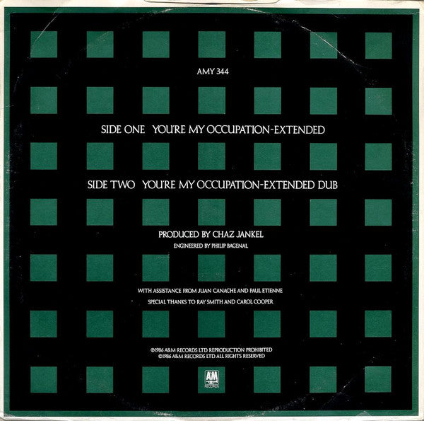 Chas Jankel Featuring Brenda Jones - You're My Occupation