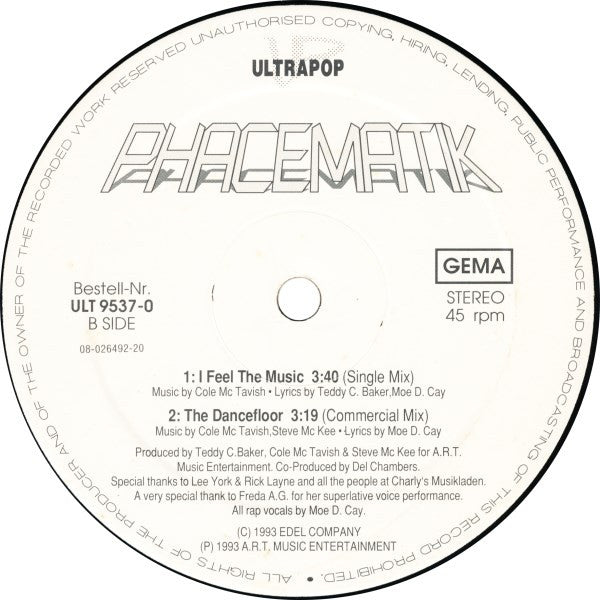 Phacematik - I Feel The Music / The Dancefloor