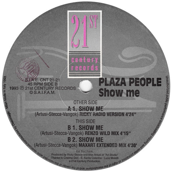 Plaza People - Show Me