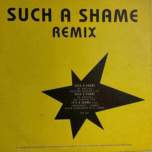 The Shout - Such A Shame Remix