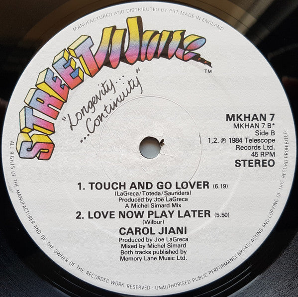 Carol Jiani - Touch And Go Lover