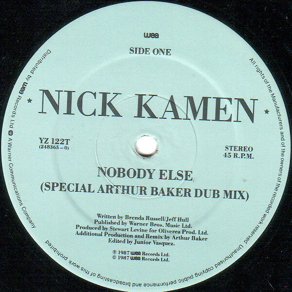 Nick Kamen - Nobody Else (Special Arthur Baker Dub Mix)