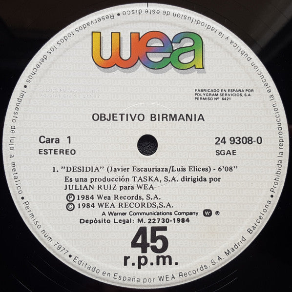 Objetivo Birmania - Desidia