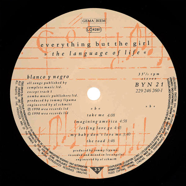 Everything But The Girl - The Language Of Life