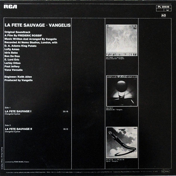 Vangelis - La Fête Sauvage
