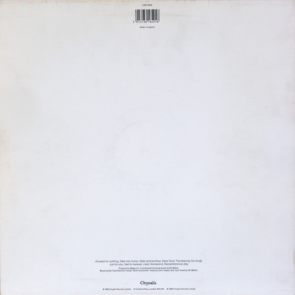 Midge Ure - Answers To Nothing