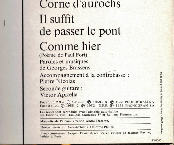 Georges Brassens - 1 - La Mauvaise Réputation