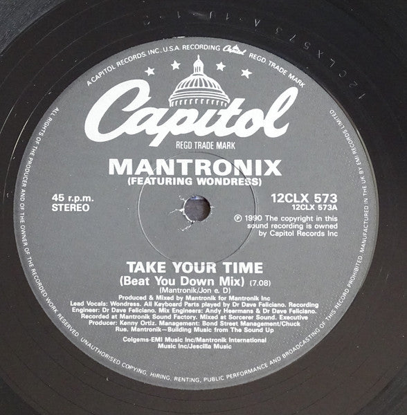 Mantronix Featuring Wondress Hutchinson - Take Your Time (Remix)