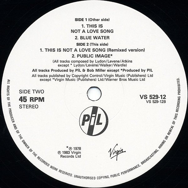 Public Image Limited - This Is Not A Love Song