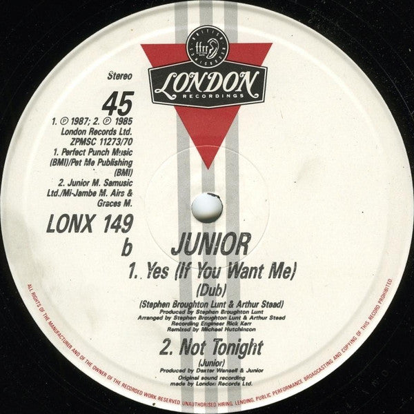 Junior (2) - Yes... (If You Want Me)