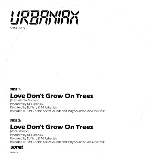 Urbaniax - Love Don't Grow On Trees