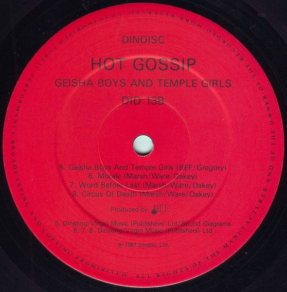 Hot Gossip - Geisha Boys And Temple Girls