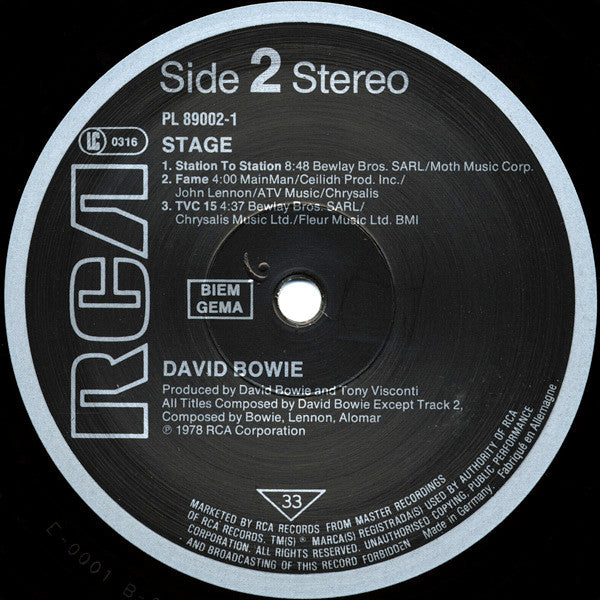 David Bowie - Stage