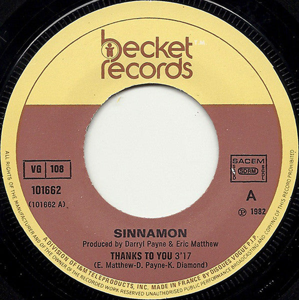 Sinnamon - Thanks To You