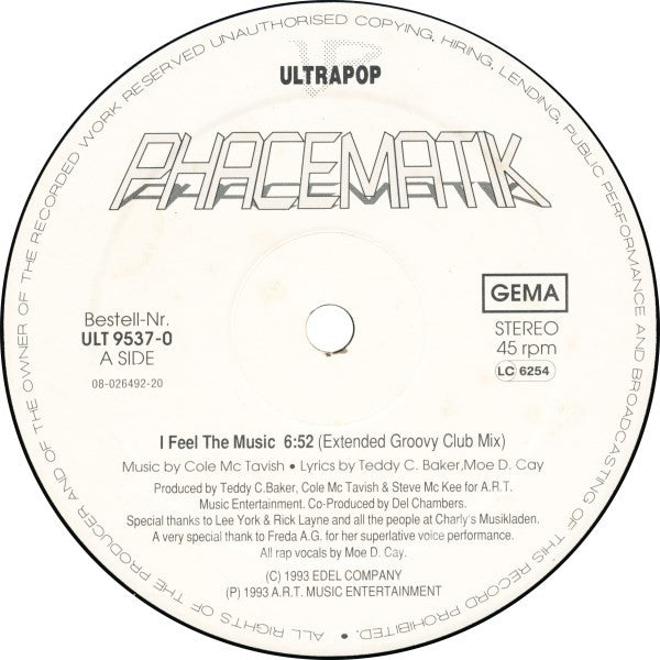 Phacematik - I Feel The Music / The Dancefloor