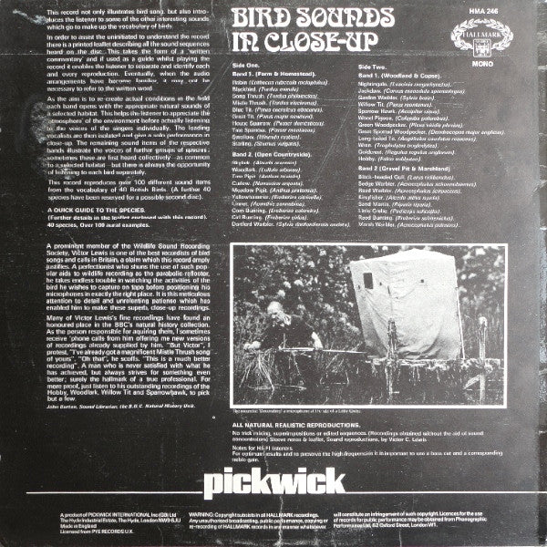 Victor C. Lewis - Bird Sounds In Close Up