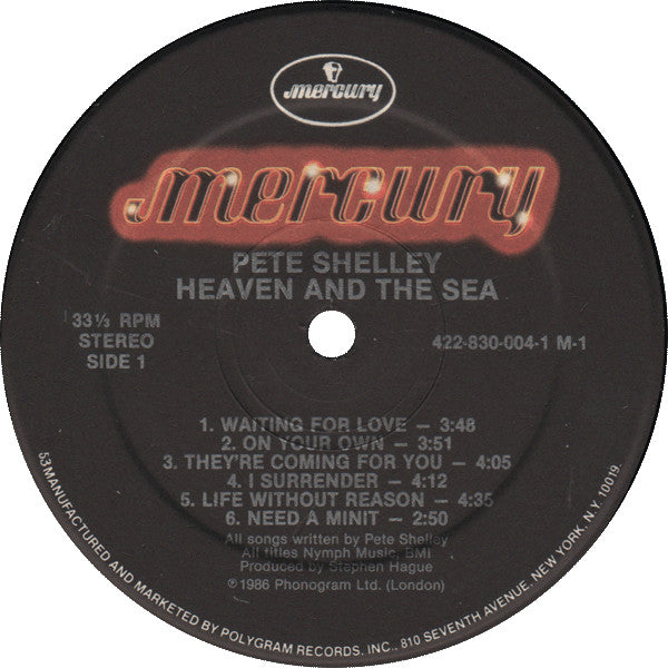 Pete Shelley - Heaven And The Sea