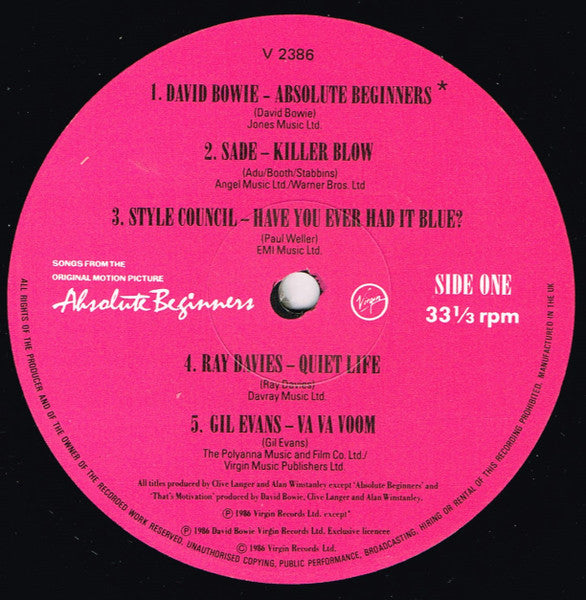 Various - Absolute Beginners - The Musical (Songs From The Original Motion Picture)