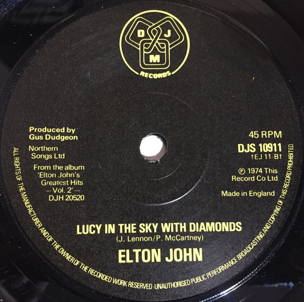 Elton John - Philadelphia Freedom / Lucy In The Sky With Diamonds