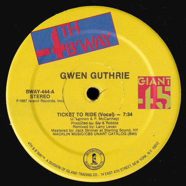 Gwen Guthrie - Ticket To Ride