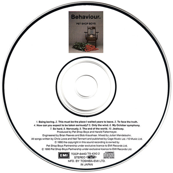 Pet Shop Boys - Behaviour = ビヘイヴィアー 薔薇の旋律