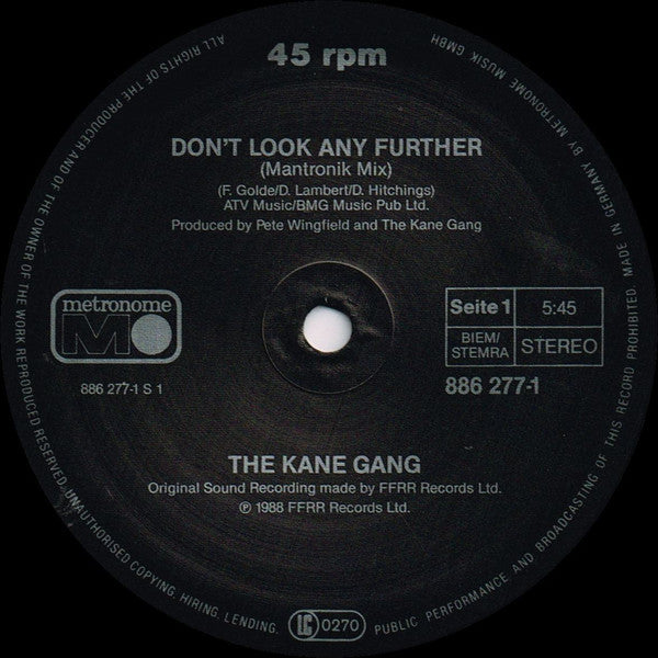 The Kane Gang - Don't Look Any Further
