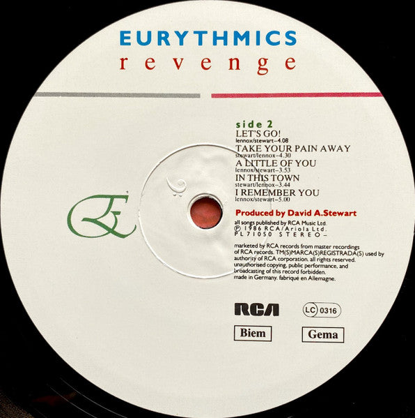 Eurythmics - Revenge