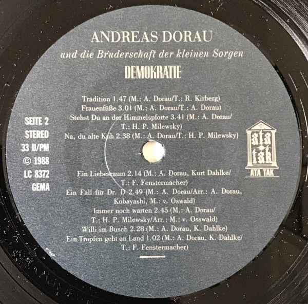 Andreas Dorau Und Die Bruderschaft Der Kleinen Sorgen - Demokratie