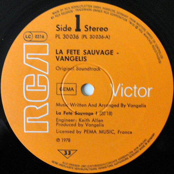 Vangelis - La Fête Sauvage