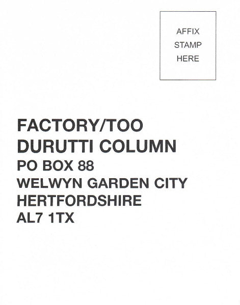 The Durutti Column - The Return Of The Durutti Column
