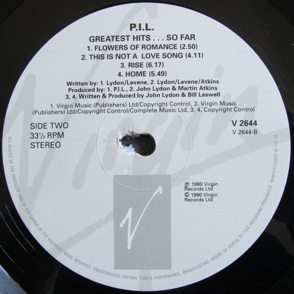 Public Image Limited - The Greatest Hits, So Far