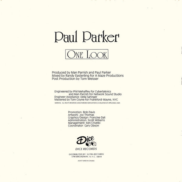 Paul Parker - One Look (One Look Was Enough)