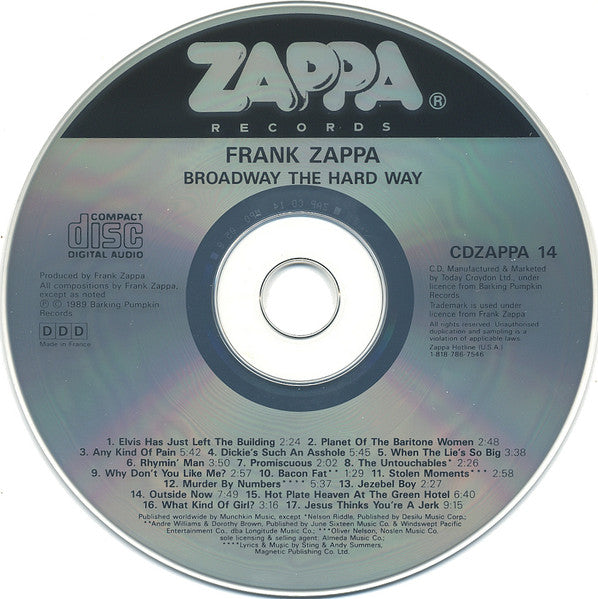 Frank Zappa - Broadway The Hard Way