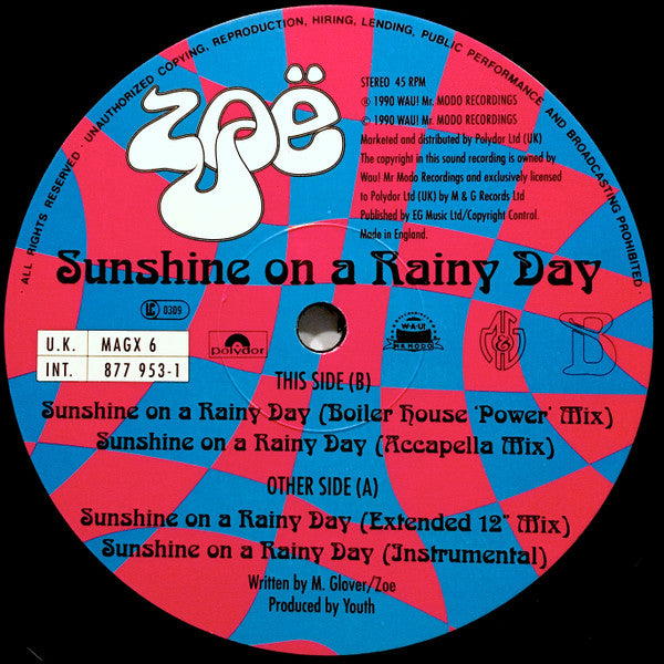 Zoë - Sunshine On A Rainy Day